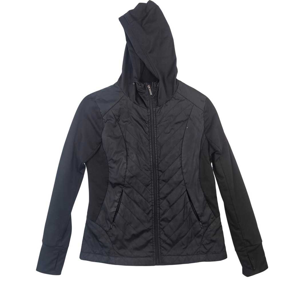 Freedom Trail by Kyodan WomensQuilted Hooded Jacket Black HybridSoftshell Medium